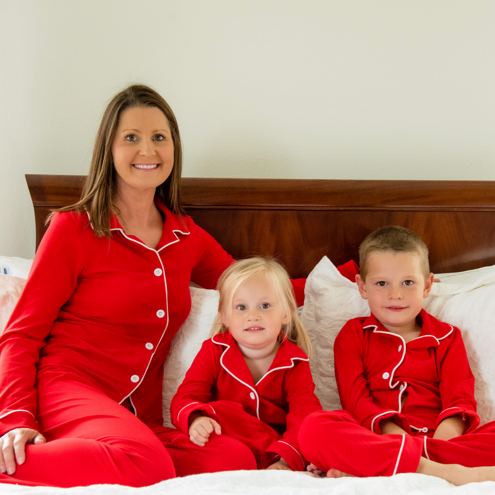 Solid red deals christmas pajamas